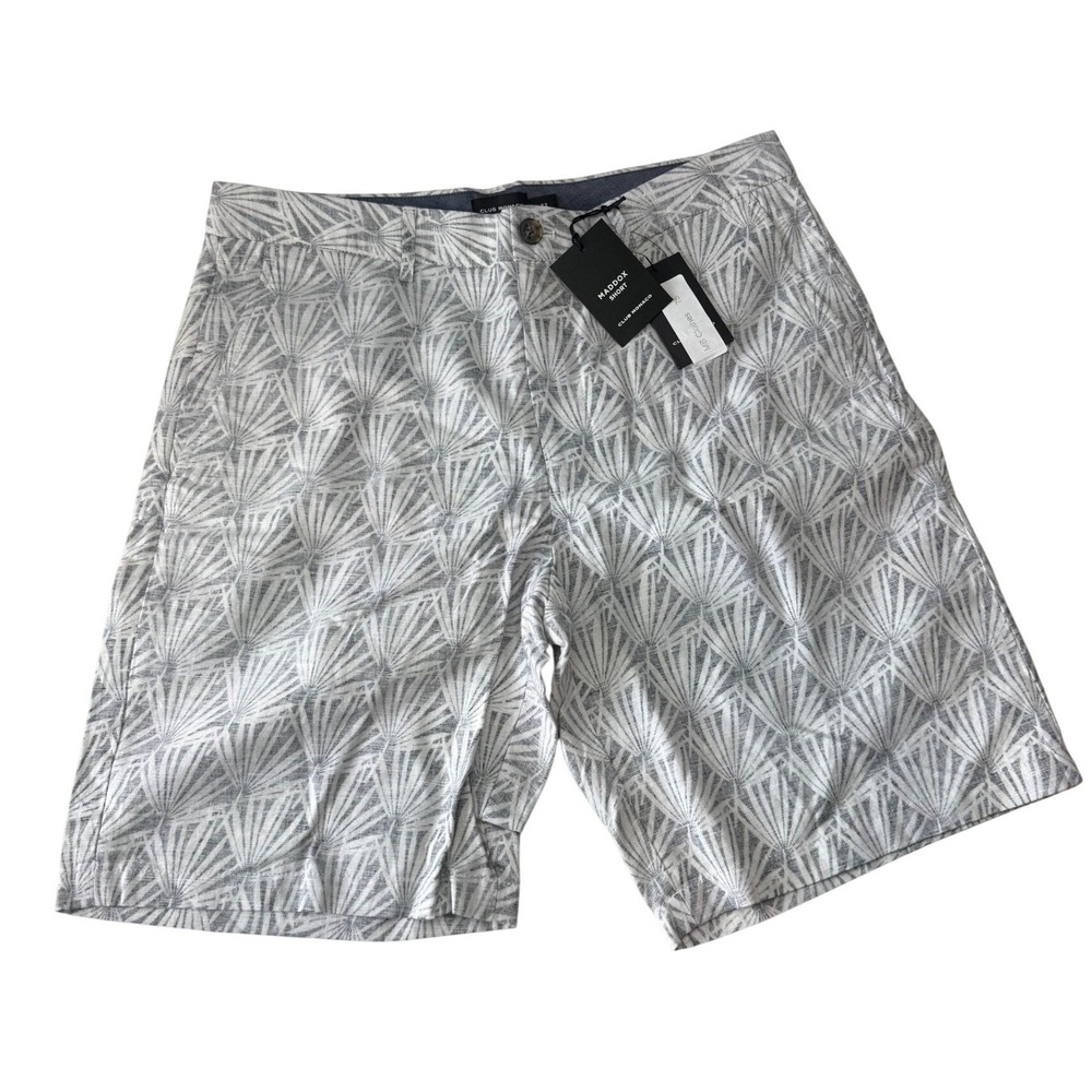Club‎ Monaco Maddox Shorts Mens Grey Linen Cotton Blend Size 33x9 NEW MSRP 89